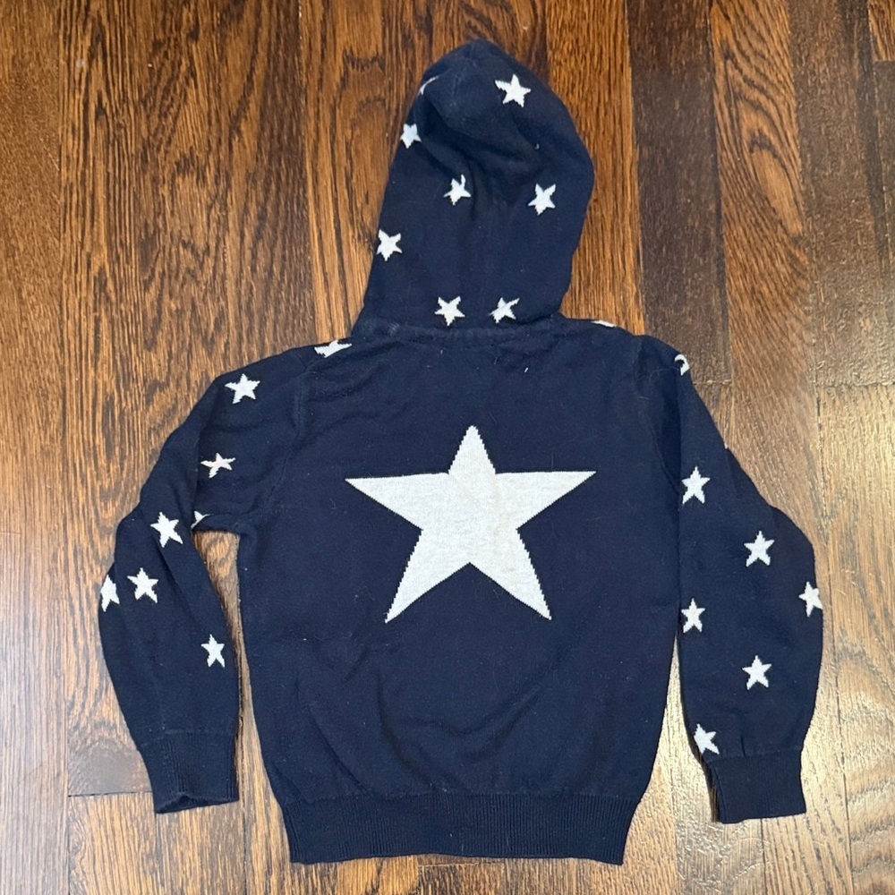 Kids' Navy Star Hoodie - Picture 3 of 4